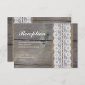 ラスティックウェディングレセプションカード - ラレーストリム エンクロージャーカード (正面/裏面)