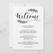 ラスティックウェディング ウィークエンド ウェルカム 旅程 (正面)