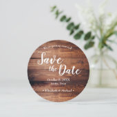 ラスティックウェディング カスタム フォト ウッド ダンス フロア 招待状 (スタンド正面)