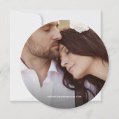 ラスティックウェディング カスタム フォト ウッド ダンス フロア 招待状 (裏面)