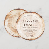 ラスティックウェディング テンプレート 木目 樹皮 (正面/裏面)