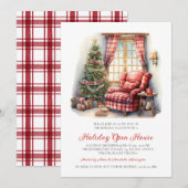 ラスティックウォータカラーハolidayオープンハウス招待状 招待状 (正面/裏面)