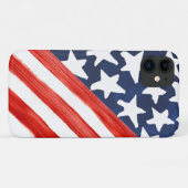 ラスティックウォーターカラーアメリカ国旗独立記念日 Case-Mate iPhoneケース (裏面(横))