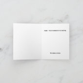 ラスティックウッドとレースのウェディングフォト感謝カード サンキューカード (内部)