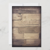 ラスティックウッドとレースのカントリーウェディング招待状 招待状 (裏面)