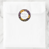 ラスティックウッドのひまわりラベンダーのブライダルシャワー ラウンドシール (バッグ)