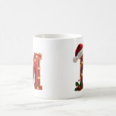 ラスティックウッドクリスマスイニシャルMイルミネーション コーヒーマグカップ (中央)