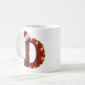 ラスティックウッドクリスマスレターDストリングライト コーヒーマグカップ (正面左)