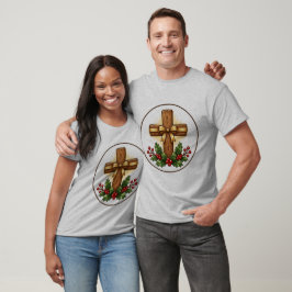 ラスティックウッドクロス クリスマスオーナメント Tシャツ
