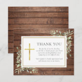 ラスティックウッドグリーンのクリスチャン葬儀 サンキューカード (正面/裏面)
