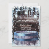ラスティックウッドバレル＆ライト ウィンターブライダルシャワー 招待状 (正面)