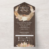 ラスティックウッドパンパスグラスリース ドライパーム ウェディング オールインワン招待状 (内側)