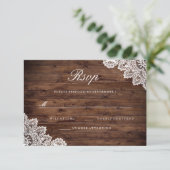 ラスティックウッドビンテージ レース 結婚式 RSVP (スタンド正面)