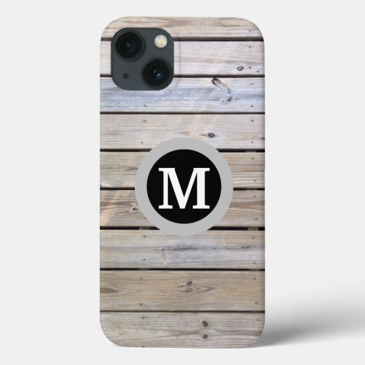 ラスティックウッドプランクモノグラム Case-Mate iPhoneケース (裏面)