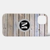 ラスティックウッドプランクモノグラム Case-Mate iPhoneケース (裏面 (横))