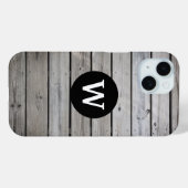 ラスティックウッドモノグラム Case-Mate iPhoneケース (裏面 (横))