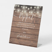 ラスティックウッドライト ユダヤ教式ウェディング キッポット ヤルムルケ 台座サイン (正面)