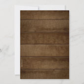 ラスティックウッドレースエレガントカントリーウェディングシャワー 招待状 (裏面)