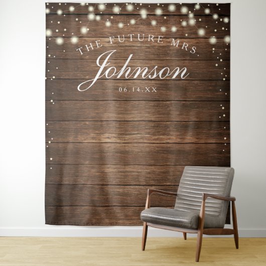 ラスティックウッド背景 - 将来の花嫁のための写真背景 タペストリー (インサイチュ)