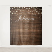 ラスティックウッド背景 - 将来の花嫁のための写真背景 タペストリー (正面)