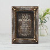 ラスティックウッド100歳の誕生日パーティー 招待状 (スタンド正面)