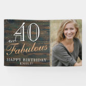 ラスティックウッド40歳の誕生日フォト 横断幕 (横)