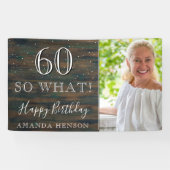 ラスティックウッド60 So What 60歳の誕生日フォト 横断幕 (横)
