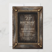 ラスティックウッド70歳の誕生日パーティー 招待状 (正面)