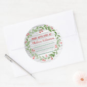 ラスティックウッド クリスマス キャニング | ハンドメイドジャム ラウンドシール (封筒)