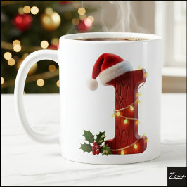 ラスティックウッド クリスマス 文字I ストリングライト コーヒーマグカップ