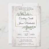 ラスティックウッド サザン コットンボール ウェディングシャワー 招待状 (正面)