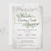 ラスティックウッド サザン コットン ボール ブライダルシャワー 招待状 (正面)