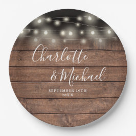 ラスティックウッド シグネチャースクリプト ウェディング ペーパープレート