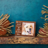 ラスティックウッド ペット ドッグ ラブラドール レトリーバー 追悼 フォトプラーク (側面)