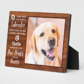 ラスティックウッド ペット ドッグ ラブラドール レトリーバー 追悼 フォトプラーク (側面)