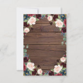 ラスティックウッド マルサラ ウェディング レセプションの詳細 招待状 (裏面)