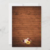 ラスティックウッド ミックス フラワージャー ライト ウェディング 招待状 (裏面)