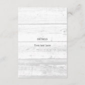 ラスティックウッド メイソンジャー 男の子のベビーシャワーパーティー エンクロージャーカード (裏面)