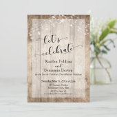 ラスティックウッド＆ライティング　レッツセレブレート　レセプション 招待状 (スタンド正面)