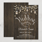 ラスティックウッド＆ライトの結婚式披露宴 招待状 (正面/裏面)