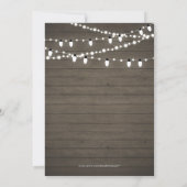 ラスティックウッド＆ライトの結婚記念日パーティー 招待状 (裏面)