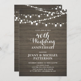 ラスティックウッド＆ライトの結婚記念日パーティー 招待状