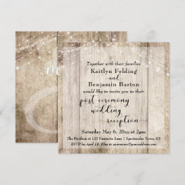 ラスティックウッド ライト ポスト セレモニー ウェディング レセプション 招待状