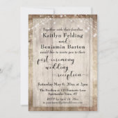 ラスティックウッド ライト ポスト セレモニー ウェディング レセプション 招待状 (正面)
