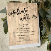 ラスティックウッド 私たちと一緒にお祝いしよう ウェディングレセプション 招待状
