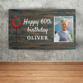 ラスティックウッド 赤ワイン 60歳の誕生日 写真背景 横断幕