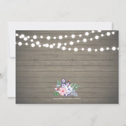 ラスティックウッド 30周年 結婚記念日 招待状 (裏面)