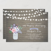 ラスティックウッド 30周年 結婚記念日 招待状 (正面/裏面)