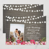 ラスティックウッド 40周年 フォト ウェディング アニバーサリー 招待状 (正面/裏面)