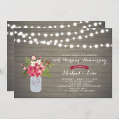 ラスティックウッド 40周年 結婚記念日 招待状 (正面/裏面)